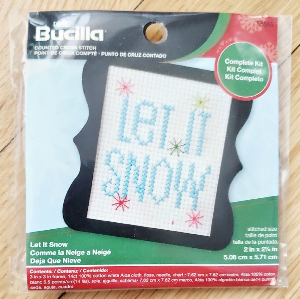 NWOT Let It Snow Counted Cross Stitch Kit